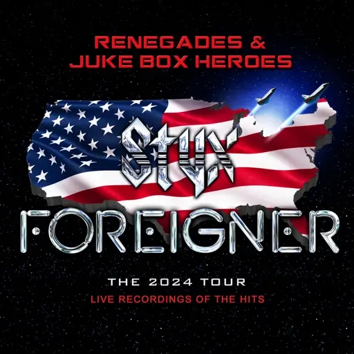 Album artwork for Renegades & Juke Box Heroes by Foreigner, Styx