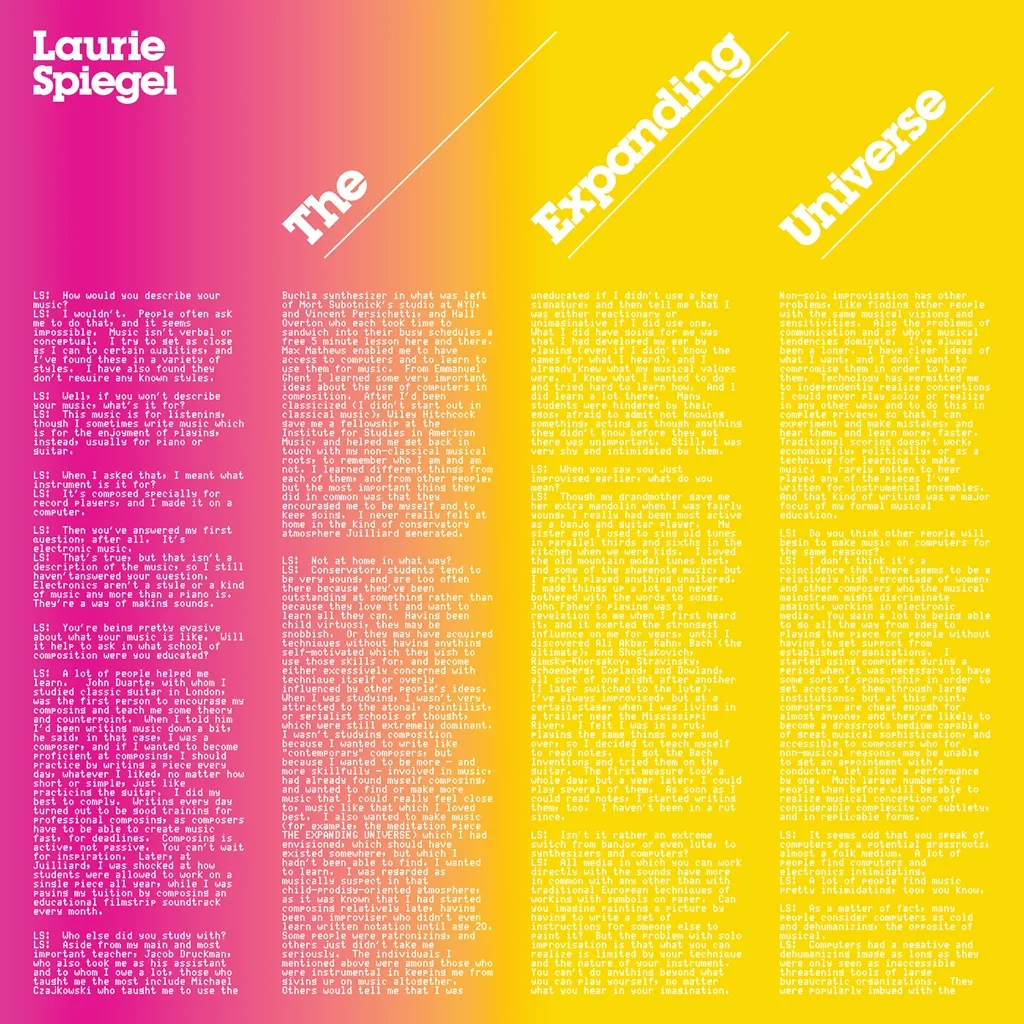 Album artwork for The Expanding Universe - Expanded Version by Laurie Spiegel