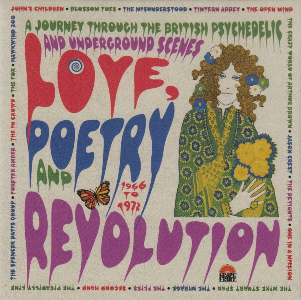 Album artwork for Love Poetry and Revolution - A Journey Through the British Psychedelic and Underground Scenes 1966 to 1972 by Various