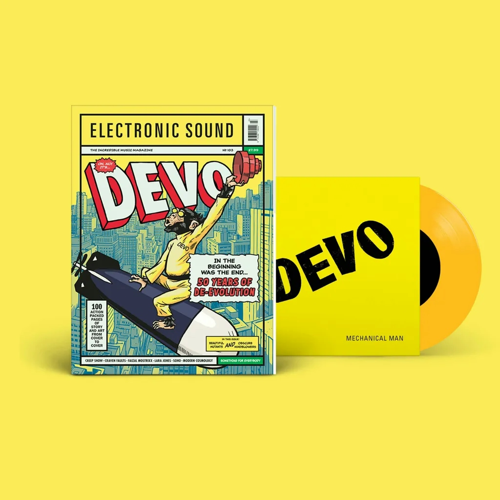 Album artwork for Issue 103 with Devo 7" by Electronic Sound