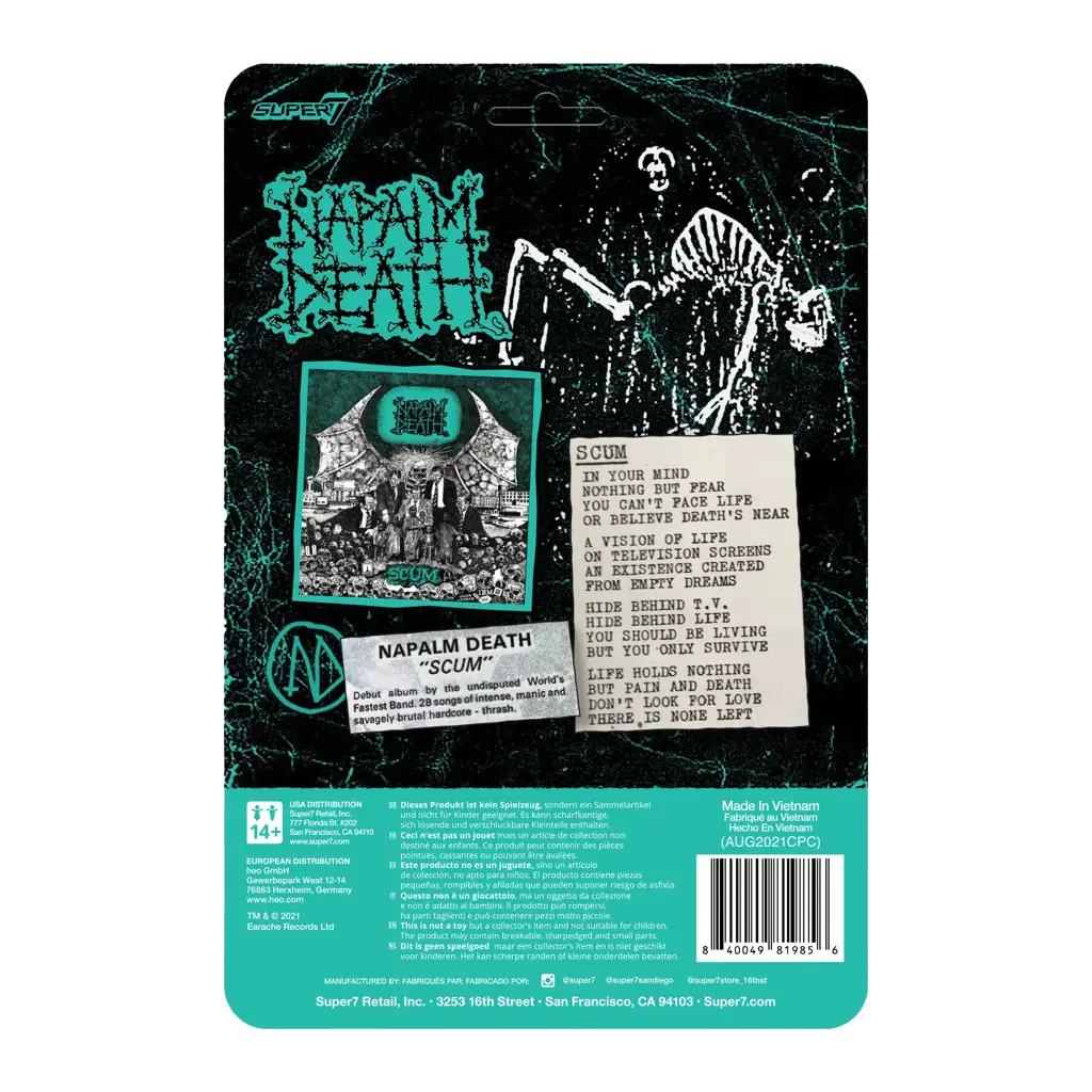 Album artwork for Napalm Death ReAction Figure Scum Demon (Aquamarine) by Napalm Death