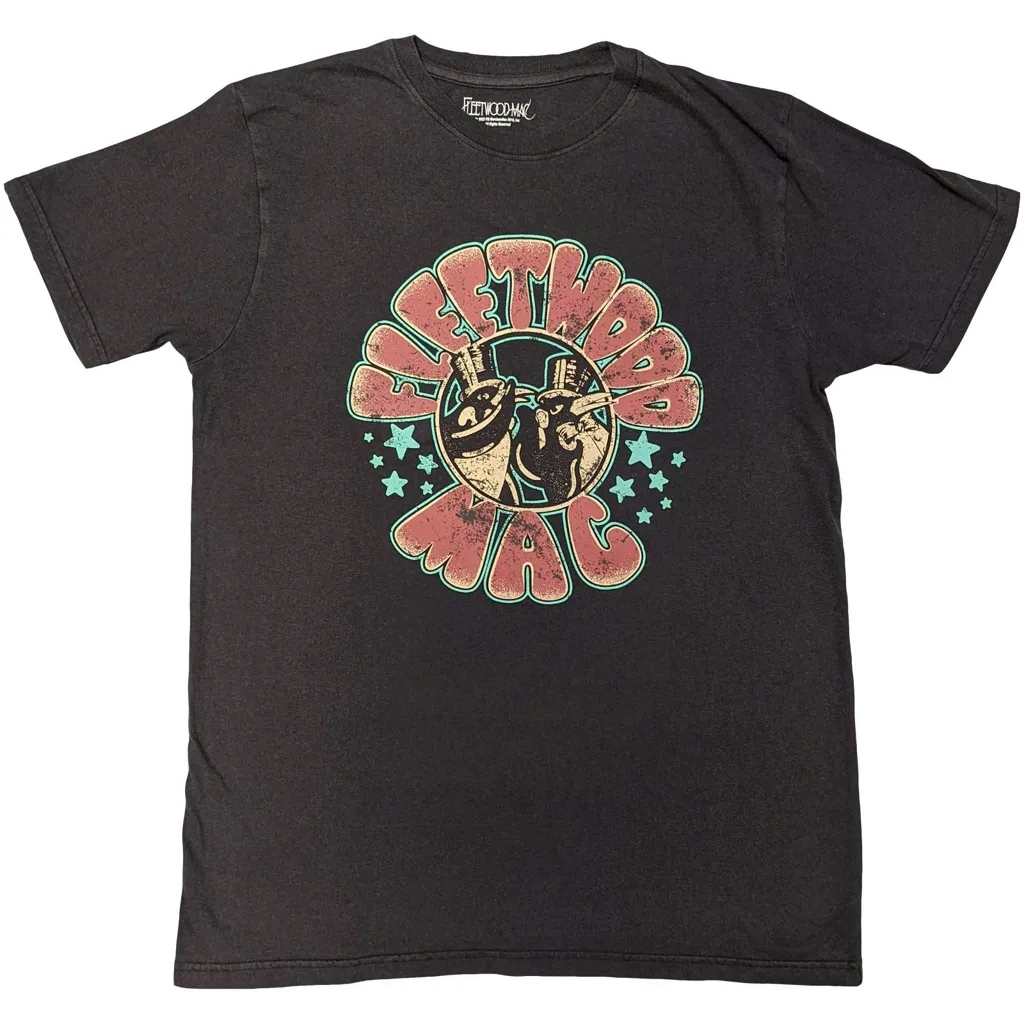 Album artwork for Unisex T-Shirt Stars & Penguins Black Pigment Wash by Fleetwood Mac