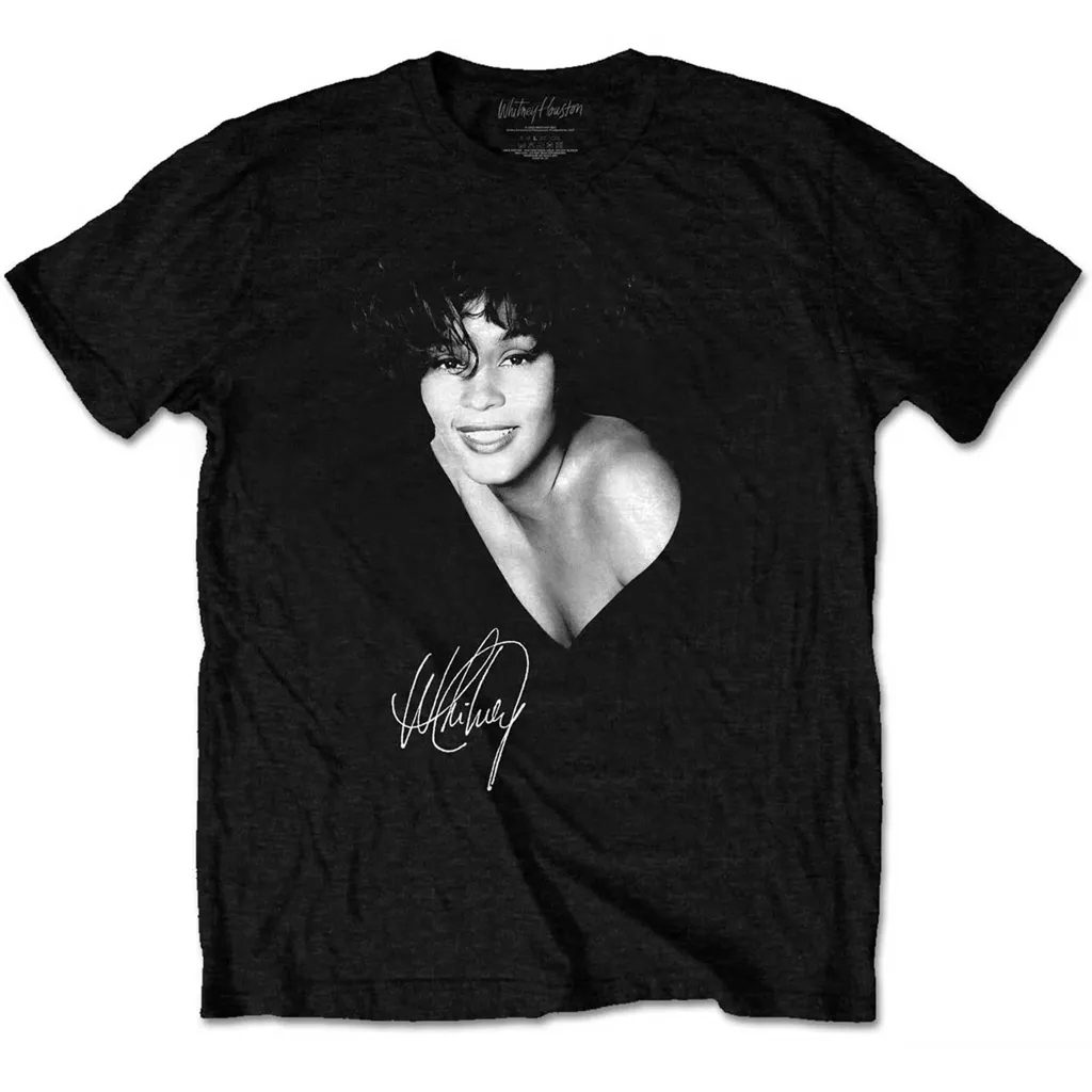 Album artwork for Unisex T-Shirt B&W Photo by Whitney Houston