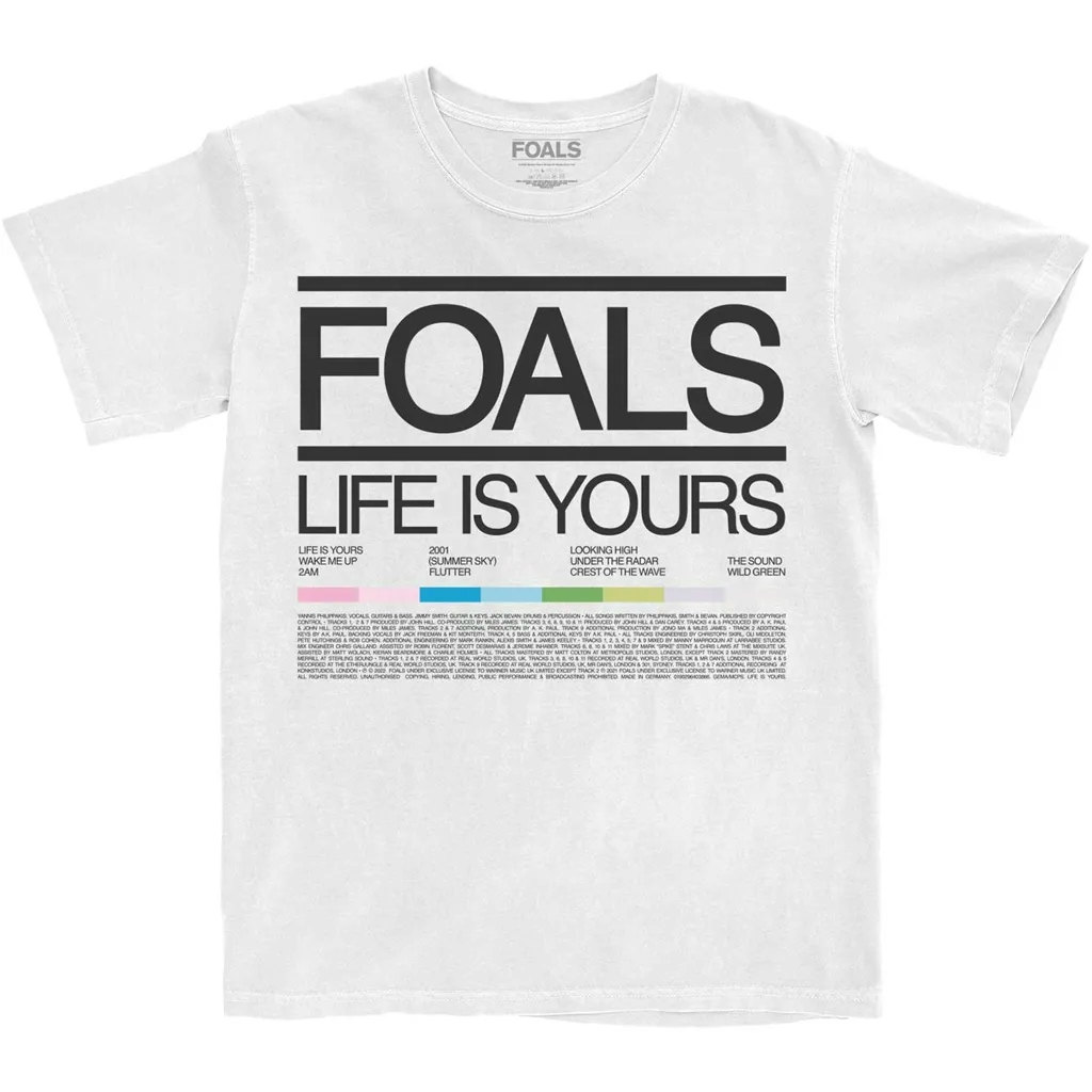 Album artwork for Unisex T-Shirt Life Is Yours Song List by Foals